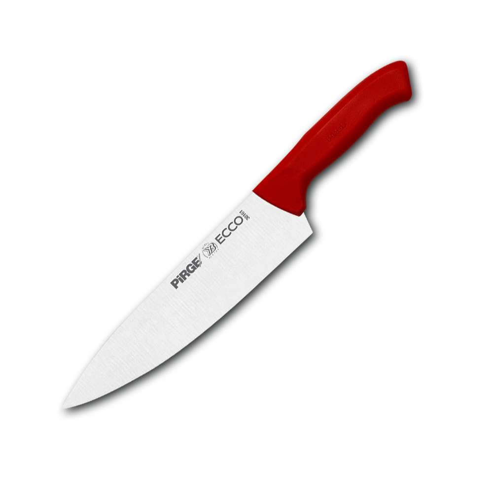 סכין שף חלקה 21 ס"מ ECCO - ידיות במגוון צבעים - אדומה | EQUIP